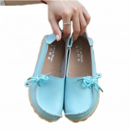 Hosteven Womens Genuine Leather Shoes Soft Leisure Moccasins Casual Flat Loafers Female Footwear