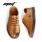 mvvt New Mens Quality Split Leather Shoes Comfortable Casual Loafers Flat Breathable Moccasins