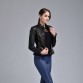AIBIANOCEL 2018 Womens Genuine Leather Jacket Elegant Sheepskin Black Stand Collar Casual Short Style Sizes Up To 3XL