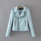 2018 Womens Soft Faux Leather Motorcyle Jacket Biker Style Spring Autumn Outerwear
