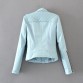2018 Womens Soft Faux Leather Motorcyle Jacket Biker Style Spring Autumn Outerwear