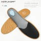 KOTLIKOFF High Quality Leather Orthotics for Flat Feet Orthopedic Silicone Insoles for Men and Women Arch Support 25mm