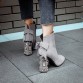 Krazing Pot fashion winter cow suede square toe bowtie thick diamond high heels solid women preppy style ankle Chelsea boots L1332821323248