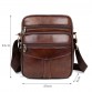 QiBoLu Mens Genuine Leather Messenger Bag Business Travel Crossbody Bag Sacoche Homme Bolsa Masculina