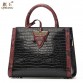 Qiwang Women Real Leathr Handbag Genuine Leather Women Crocodile Handbag Triangle Famous Brand Designer Bag Secret of the Desert32825811659