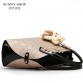 SUNNY SHOP Womens 2 Purse Set with Toy Bear Casual PU Leather Embossed Handbag High Quality Fashion Shoulder Bag