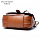 SUNNY SHOP Womens Genuine Leather Small Messenger Bag Vintage Designer Shoulder Bag Ladies Crossbody Purse 