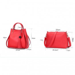 SUNNY SHOP Womens Composite 2 Purse Set High Quality PU Leather Fashion Handbags
