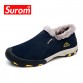 SUROM Brand real leather mens winter snow boots warm Casual Shoes men32766588998