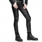EVA LADY Mens Faux Leather Skinny Pants Stretch Fabric Punk Style Trousers