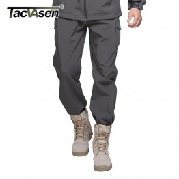TACVASEN Mens Tactical Military Camouflage Pants Waterproof Army Style Fleece Trousers Shark Skin Soft Shell 
