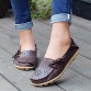 Hosteven Womens Genuine Leather Shoes Casual Slip On Flats Ladies Driving Loafers Cut Out Moccasins