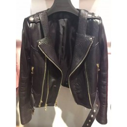 GO BALLISTIC YA Womens Real Leather Jacket High Quality Sheepskin Leather Turn Down Collar